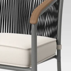 2pc Apex Mixed Material Outdoor Patio Dining Chairs Arm Chairs Black - Project 62™ -Furniture Bargain Store GUEST 0c28b245 8718 46af 8c5c 8f42b9e6edfd