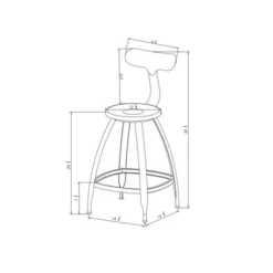 Seidler Architect Industrial Counter Height Barstool Black - Project 62™ -Furniture Bargain Store GUEST 1826fd44 b2f5 4927 8d9a b4327fda6910