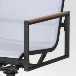 2pc Henning Swivel Outdoor Patio Dining Chairs Rocking Chairs Black - Project 62™ -Furniture Bargain Store GUEST 19a9f95e abe8 4ebf a614 b298701d091f