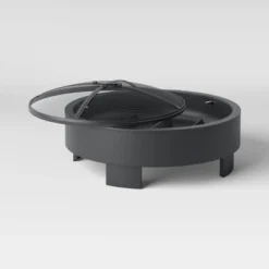 24" Round Wood Burning Fire Pit With Legs - Black - Project 62™ -Furniture Bargain Store GUEST 1c1fa094 54a3 4d0f 8136 732716f3fc45