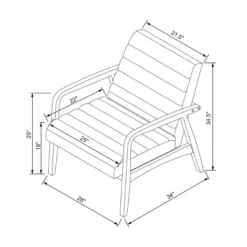 Northway Channel Tufted Wood Armchair Brown Faux Leather - Project 62™ -Furniture Bargain Store GUEST 1f876303 a96c 4929 bdf8 23075bc31076