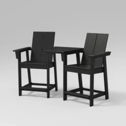 Moore 3pc POLYWOOD Patio Counter Chair Set With Connecting Table - Project 62™ -Furniture Bargain Store GUEST 239c790b c837 4a6a 97d5 28612995ca8a
