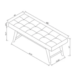 Copan Mid Century Bench Beige - Project 62™ -Furniture Bargain Store GUEST 2992de77 c3e1 4fe6 a05e 33a718394263