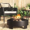 24" Round Wood Burning Fire Pit With Legs - Black - Project 62™