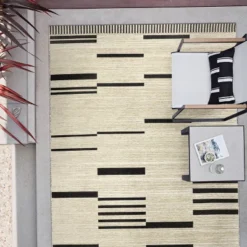 7' X 10' Outdoor Rug Multitier Bars Gray/Cream - Project 62™ -Furniture Bargain Store GUEST 2fe2967b 1706 430c a81a f5d1b5bf2b5f