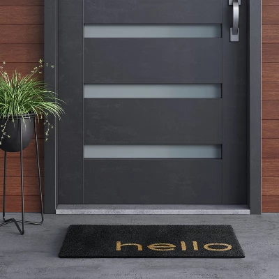 1'6"x2'6"/18"x30" Hello Doormat Black - Project 62™ 1'6"x2'6"/18"x30" Hello Doormat Black - Project 62™ -Furniture Bargain Store GUEST 36952523 8ee7 4ca4 84fc 39eeef98cee7