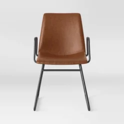 2pk Bowden Dining Chair With Arms Caramel Faux Leather - Project 62™ -Furniture Bargain Store GUEST 43024056 fe62 41fb 99d0 35f4ccec34c6