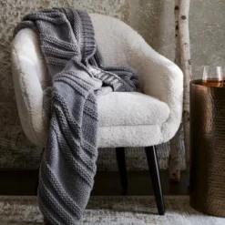 Harwell Modern Arm Barrel Chair With Wooden Legs Faux Shearling Cream - Project 62™ -Furniture Bargain Store GUEST 4d1306cf 0de1 4393 812d 7db50c2c588c