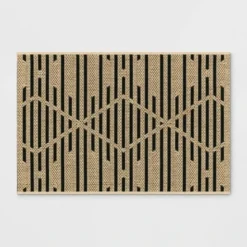 Grace Broken Geometrical Indoor/Outdoor Rug Black/Tan - Project 62™ -Furniture Bargain Store GUEST 50643c67 8a9b 46db bb60 ae9132521de1