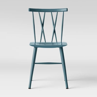 Set of 2 Becket Metal X Back Dining Chair Light Blue - Project 62™ Set Of 2 Becket Metal X Back Dining Chair Light Blue - Project 62™ -Furniture Bargain Store GUEST 88332bcc 5bcc 4aea 9720 415914c52b7a