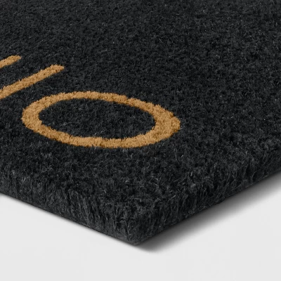 1'6"x2'6"/18"x30" Hello Doormat Black - Project 62™ 1'6"x2'6"/18"x30" Hello Doormat Black - Project 62™ -Furniture Bargain Store GUEST 949217df 1079 4897 898a f20189ef9522
