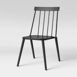 4pc Windsor Outdoor Patio Dining Chairs Stacking Chairs Black - Project 62™ -Furniture Bargain Store GUEST 9f2e3d7a 941c 4a50 8f55 7e2d35605e8c