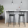 Set Of 2 Becket Metal X Back Barstool Black - Project 62™