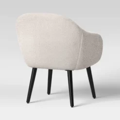 Harwell Modern Arm Barrel Chair With Wooden Legs Faux Shearling Cream - Project 62™ -Furniture Bargain Store GUEST bd29cafc d1c7 4f83 90ae 99176b1f2509