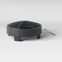 24" Round Wood Burning Fire Pit With Legs - Black - Project 62™ -Furniture Bargain Store GUEST c4d86cc4 4f2c 44e6 a4dc b4813b0b7d58