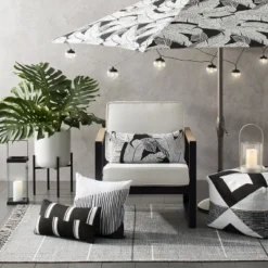 5' X 7' Linden Stripe Outdoor Rug Gray - Project 62™ -Furniture Bargain Store GUEST d2a4f376 d237 4b84 a5a8 948ef6a5e19e