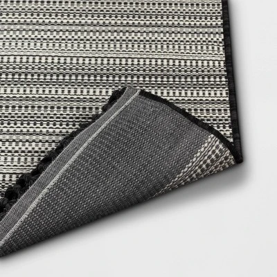 7' x 10' Outdoor Rug Striped Fringe Black - Project 62™ 7' X 10' Outdoor Rug Striped Fringe Black - Project 62™ -Furniture Bargain Store GUEST d38140bf 3f44 41ff b11d 1fa3e73bcfb5