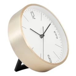 6" Round Wall Clock White/Brass - Project 62™ -Furniture Bargain Store GUEST d4aa98c9 2ef7 41e3 a6cc 6473842e077e