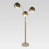Globe Multi 3-Head Floor Lamp Gold Metal/Marble - Project 62™