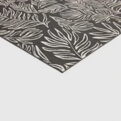9' X 12' Leaves Outdoor Rug Black - Project 62™