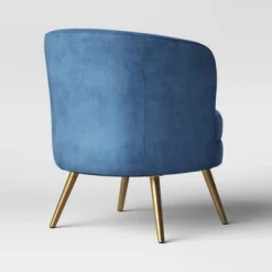 Beadle Accent Chair With Brass Leg Velvet Blue - Project 62™ -Furniture Bargain Store GUEST e11583ec 29c6 45c1 beb3 aaaa0bb28088