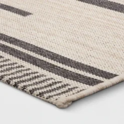5' X 7' Outdoor Rug Multitier Bars Gray/Cream - Project 62™