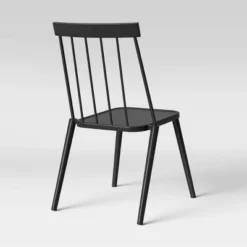 4pc Windsor Outdoor Patio Dining Chairs Stacking Chairs Black - Project 62™ -Furniture Bargain Store GUEST e7ebfd27 3ee5 4e5a ac84 18deb74b6567