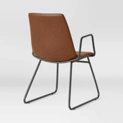 2pk Bowden Dining Chair With Arms Caramel Faux Leather - Project 62™ -Furniture Bargain Store GUEST f262c859 ea45 42df 993a 776aeccbbfde