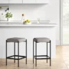 Edinburgh Upholstered Backless Counter Height Barstool With Metal Base Gray - Project 62™ -Furniture Bargain Store GUEST f5e99d1a 118c 423d 97d7 7fcb699ad857
