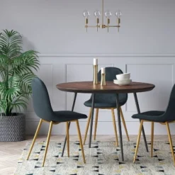 Copley Velvet Dining Chair With Brass Leg - Project 62