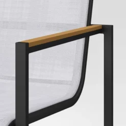 2pc Henning Outdoor Patio Dining Chairs Arm Chairs Gray - Project 62™ -Furniture Bargain Store GUEST fc5a0bdf 8020 4e22 ba21 efe7ba0f6638